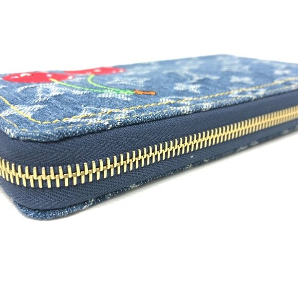LOUIS VUITTON M23161 Murakami Takashi Monogram Denim Cherry Zippy Wallet - Picture 6 of 10